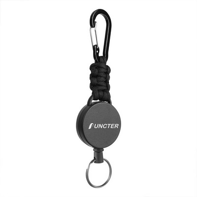 Telescopic Wire Rope Anti-Thief & Anti-Lost Keychain W/ Gourd Shape Carabiner