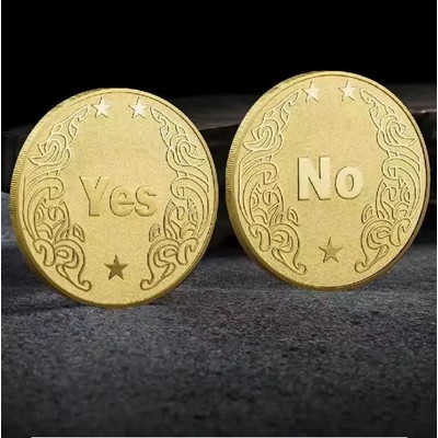 Custom Yes or No Challenge Coin Decision Maker Coin Commemorative Coins Game Coins