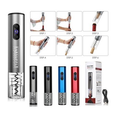 Cordless Electric Wine Opener with Rechargeable Battery