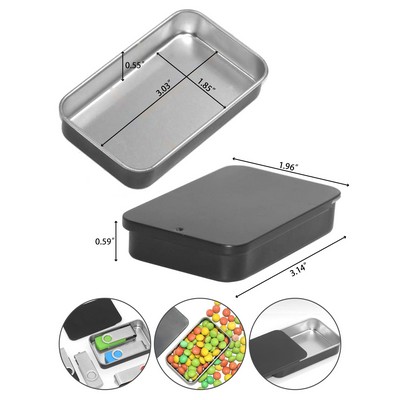 Metal Rectangular Sliding Lid Tin Boxes