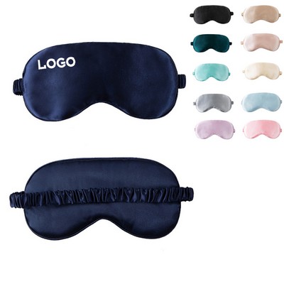 Portable Double-Sided Solid Color Satin Eye Mask