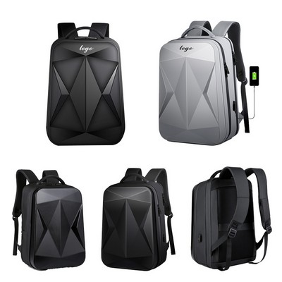 Hard Shell Dual Shoulder 17 Inch Usb Computer Backpack