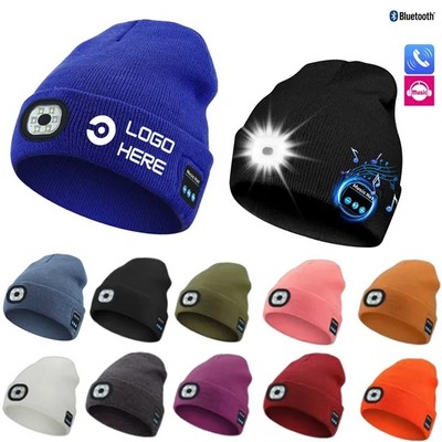 3 In 1 Winter Bluetooth Knitted Hat