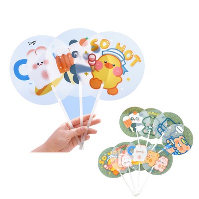 Plastic Round Handheld Fans