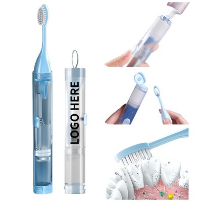 Travel Toothbrush and Toothpaste Set