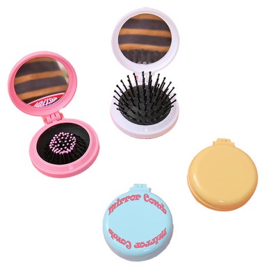 Folding Air Cushion Comb With Mirror