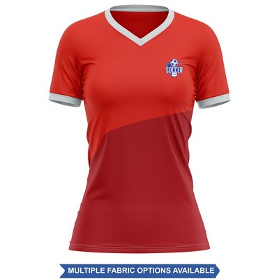 Women's Sublimation Short Sleeve Soccer Jersey - Mesh Options