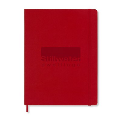 Moleskine® Hard Cover Ruled X-Large Notebook - Scarlet Red