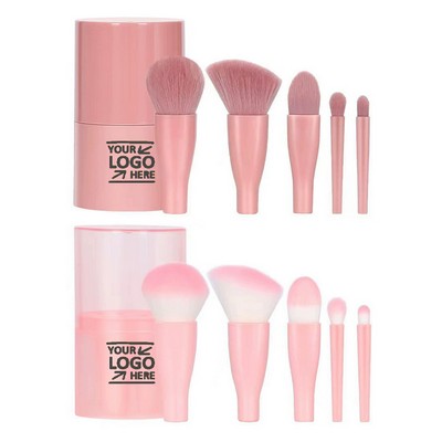 5 Piece Portable Travel Makeup Brush Set