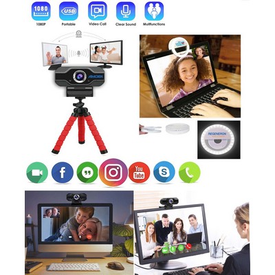 Kidder iBank® Webcam with Microphone for Desktop or Laptop Computers