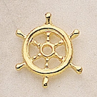 Ship Wheel Marken Design Cast Lapel Pin (Up to 3/4")