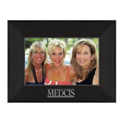 Aero Brushed Black 4"x6" Picture Frame w/ 1 1/4" wide border