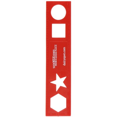 6" Stencil Ruler with 1 Color Imprint