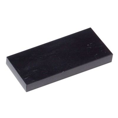 Jet Black Rectangular Marble Base (4"x5/16"x3")