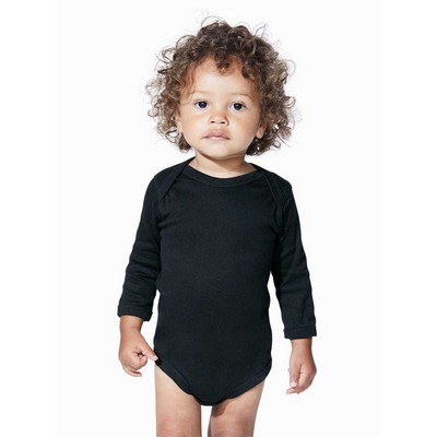 Rabbit Skins Infant Lap Shoulder Long Sleeve 1x1 Baby Rib Bodysuit