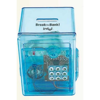 4-1/2"x3-1/4"x4-3/4" Blue Electronic Safe Bank