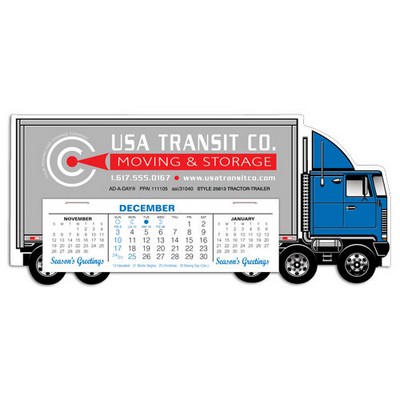 Tractor Trailer Full Color Die-Cut Desk Calendar