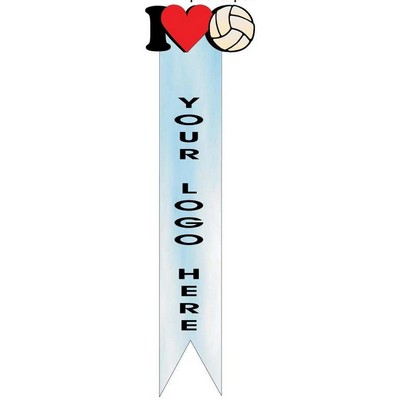 I Love Volleyball Bookmark w/ Black Back