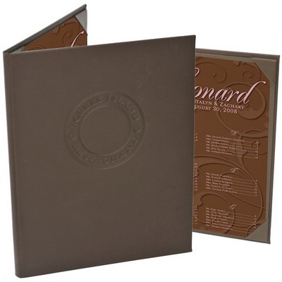 Bonded Leather Double Panel Pocket Menu Cover (8 1/2"x11")