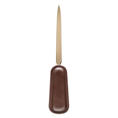 Classic Chocolate Brown Leather Letter Opener