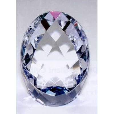 Crystal Rainbow Faceted Egg Paper Weight (2"x1 5/8")