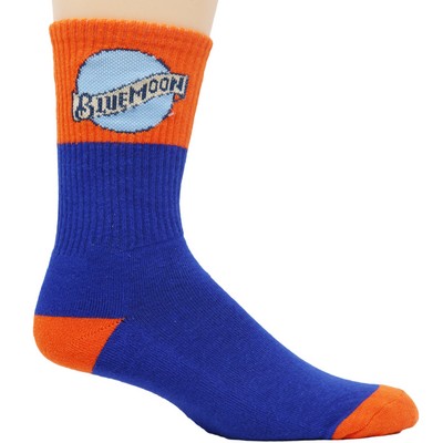 Woven Pima Cotton Crew Sock