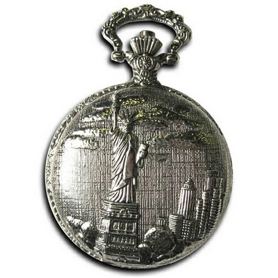 Pocket Watch w/Chain - Statue of Liberty