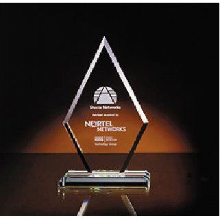 Clipped Diamond Beveled Award (4"x6.5")