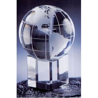 Embedded Globe With Clear Base Award