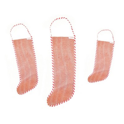 Empty Red Mesh Christmas Stocking 18"