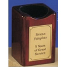 4" Piano Wood Finish Pen/Pencil Holder