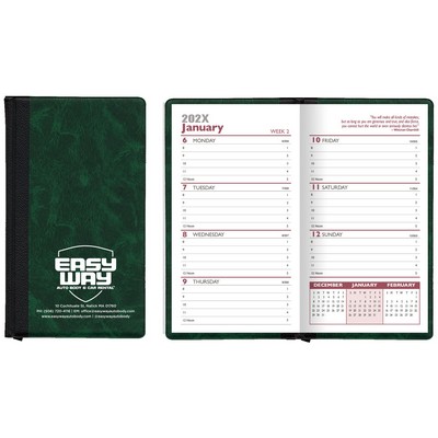 Weekly Florence Designer Hard Cover Planner / 2 Color Insert w/ Map