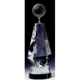 Medium Crystal Golf Tower Award (11"x3 9/16")