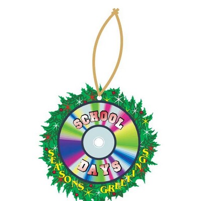 School Days Disc Wreath Ornament w/ Mirrored Back (3 Square Inch)