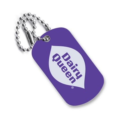 Laser Etched Dog Tag with 4" Utility Chain