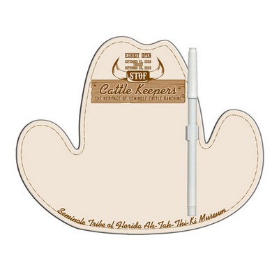 Cowboy Hat Offset Printed Memo Board