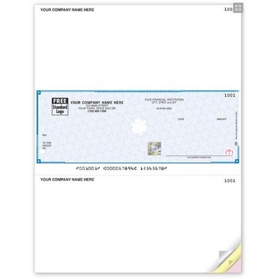 High Security Laser Unlined Multipurpose Check (2 Part)