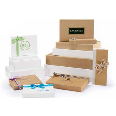 Eco White Matte & Gloss Pop-Up Apparel Boxes (15"x9 1/2"x 2")