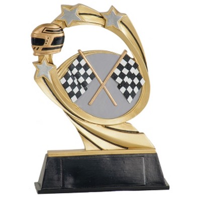 7" Racing Cosmic Resin Figure Trophy