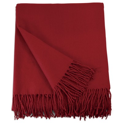 Maroon Acrylic Throw Blanket