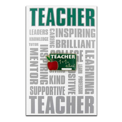 Teacher Pin with Presentation Card