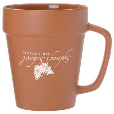 14 Oz. Terra Cotta Flower Pot Mug