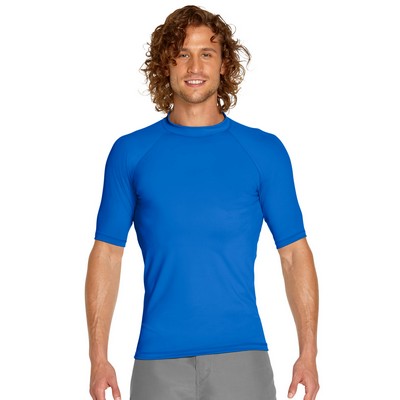 Adult Short Sleeve Rash Guard - Royal Blue