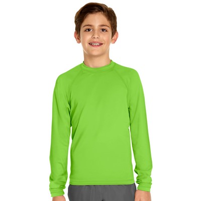 Wet Effect® Youth Long Sleeve Rash Guard Shirt UPF 50+