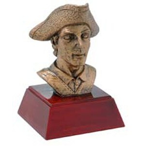 Patriot/Minuteman, Antique Gold, Resin Sculpture - 4"