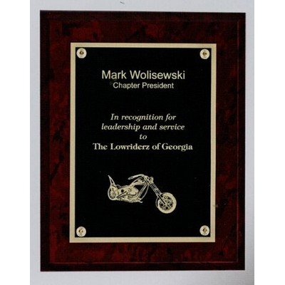 Red Marble Finish Plaque (9" x 12")