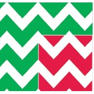 Reversible Christmas Chevron Gift Wrap (417')