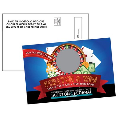 6.0 x 9.0" Scratch-Off Card - 4/1 Print