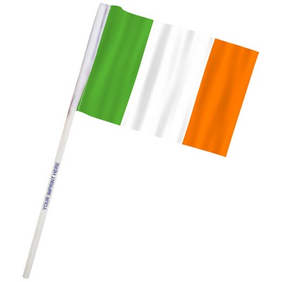 4" x 6" Ireland Imprinted Staff Polyester Stick Flags