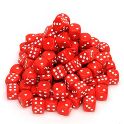 Red Dice w/Rounded Corners - 100 Pack